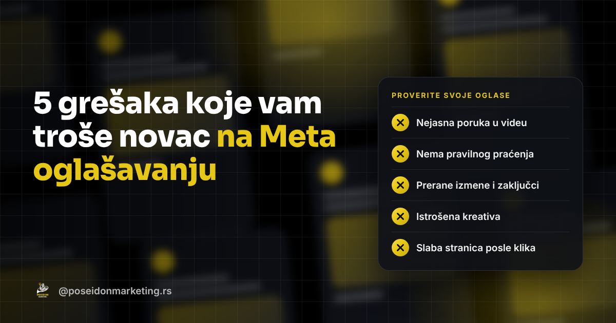 5 grešaka koje vam troše novac na Meta oglašavanju