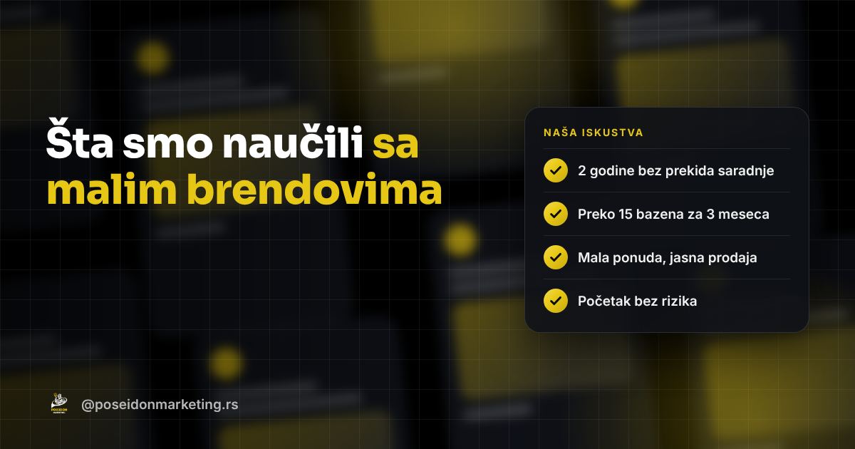 Šta smo naučili radeći sa malim brendovima