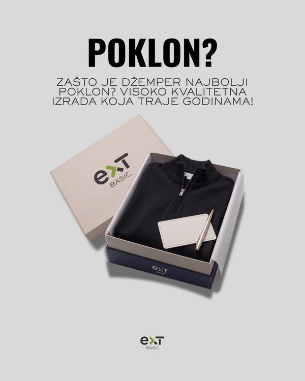 Vizual brenda garderobe na temu poklona: džemper u poklon kutiji